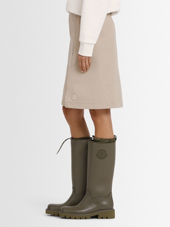 Moncler: 4cm Kickstream high rain boots - Bronze Olive - women_1 | Luisa Via Roma