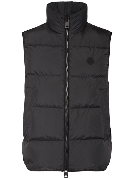 Moncler: Gabas tech down vest - Black - men_0 | Luisa Via Roma