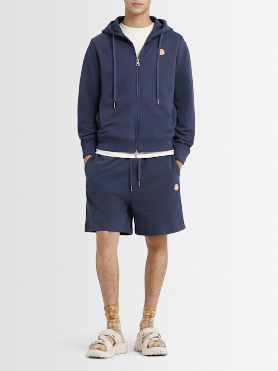 Moncler Genius: Moncler x Gilga Farm cotton shorts - Navy - men_1 | Luisa Via Roma