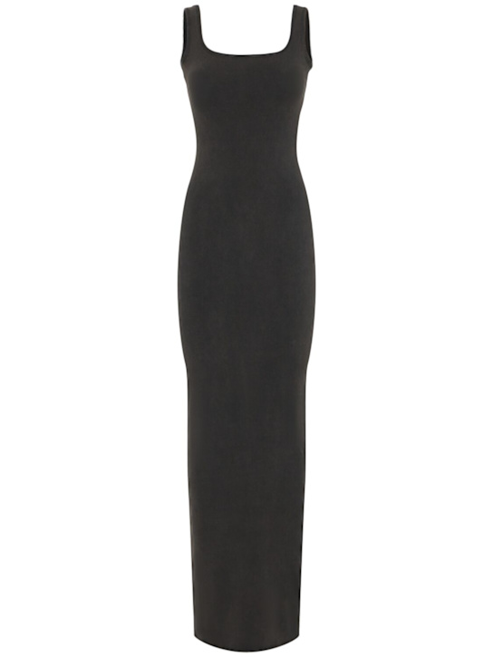 Entire Studios: Square neck maxi dress - Black - women_0 | Luisa Via Roma