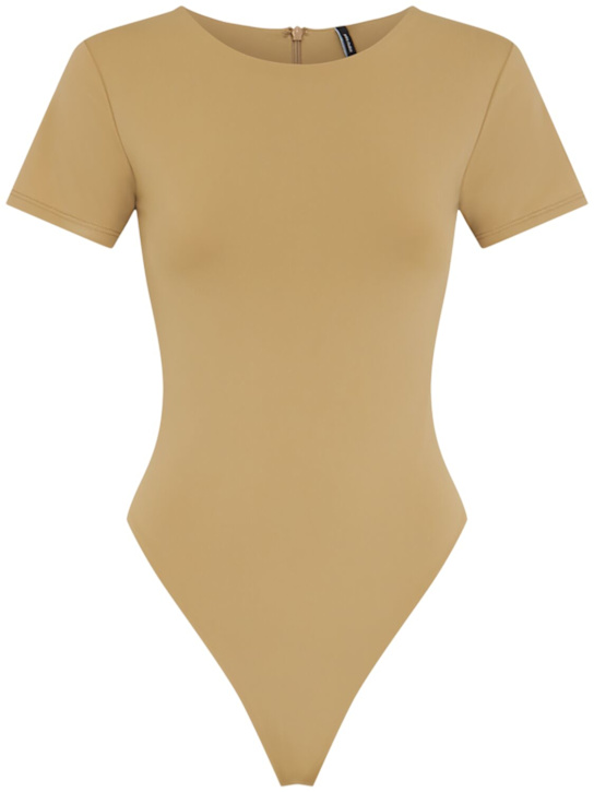 Entire Studios: Tee short sleeve bodysuit - Beige - women_0 | Luisa Via Roma