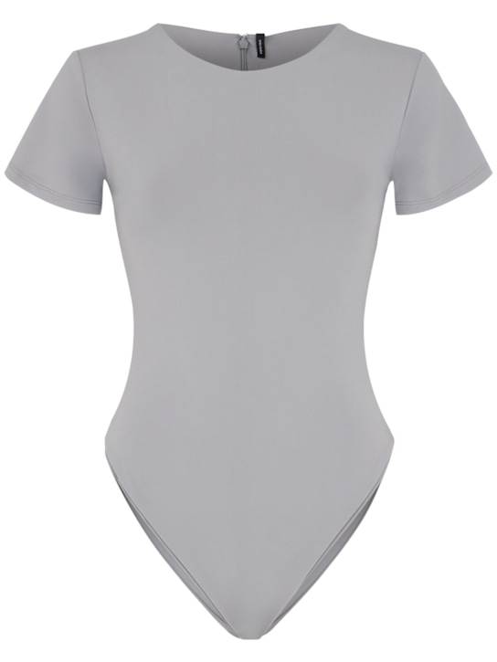 Entire Studios: Tee short sleeve bodysuit - Grey - women_0 | Luisa Via Roma