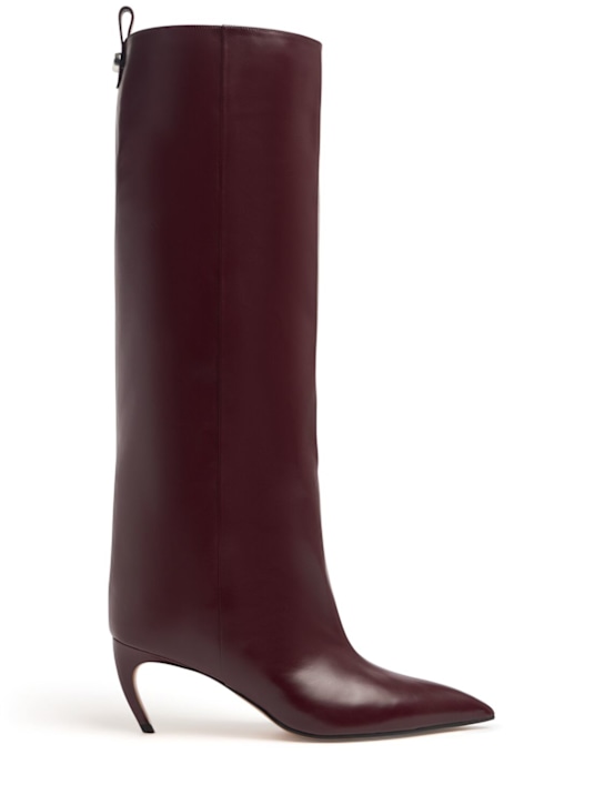 The Attico: 65mm Lea leather boots - women_0 | Luisa Via Roma