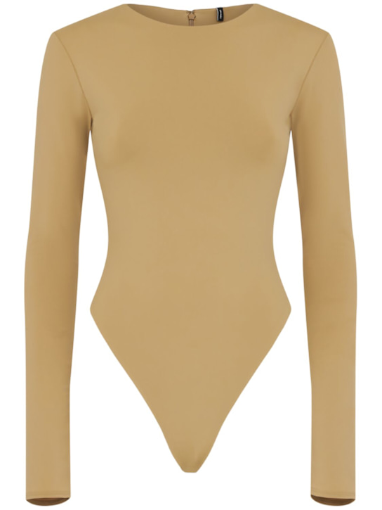 Entire Studios: 長袖ボディスーツ - ベージュ - women_0 | Luisa Via Roma