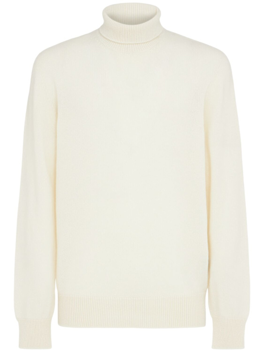 Laneus: Strickpullover mit Rollkragen - Crema/Cream - men_0 | Luisa Via Roma