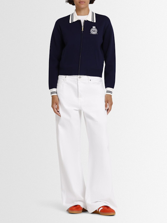 Sporty & Rich: Royal Club zipped cardigan - women_1 | Luisa Via Roma