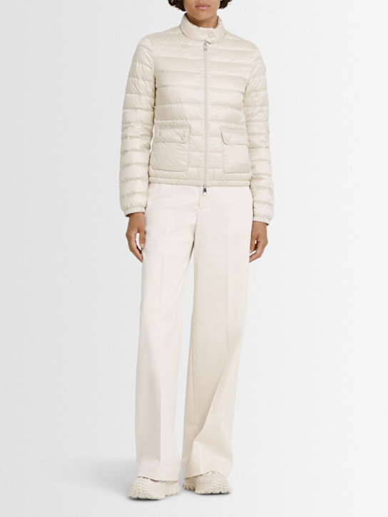 Moncler: Lans nylon down jacket - Light Beige - women_1 | Luisa Via Roma