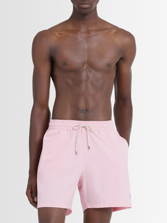 Polo Ralph Lauren: Traveler stretch tech swim shorts w/logo - men_1 | Luisa Via Roma