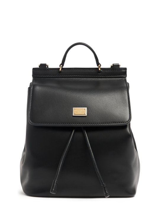Dolce&Gabbana: Mochila Sicily de piel - Negro - kids-girls_0 | Luisa Via Roma