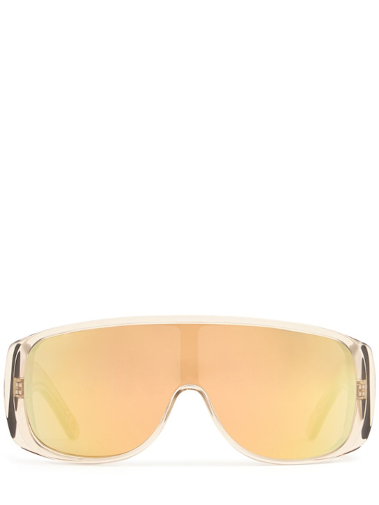 MM6 Maison Margiela: MM6 Mask acetate sunglasses - Ivory - men_0 | Luisa Via Roma