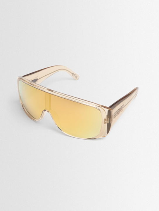 MM6 Maison Margiela: MM6 Mask acetate sunglasses - Ivory - men_1 | Luisa Via Roma