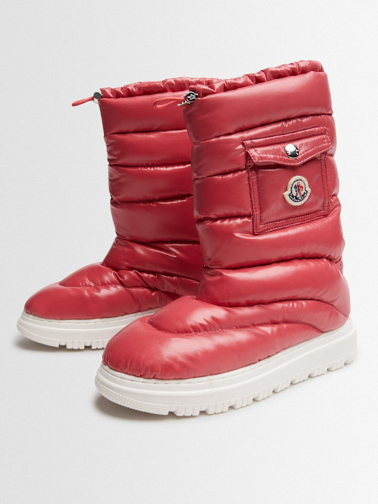Moncler: Petit Gaia nylon pocket snow boots - Fucsia - kids-girls_1 | Luisa Via Roma