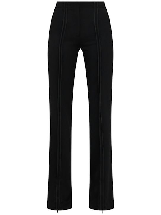The Attico: Virgin wool gabardine flared pants - women_0 | Luisa Via Roma