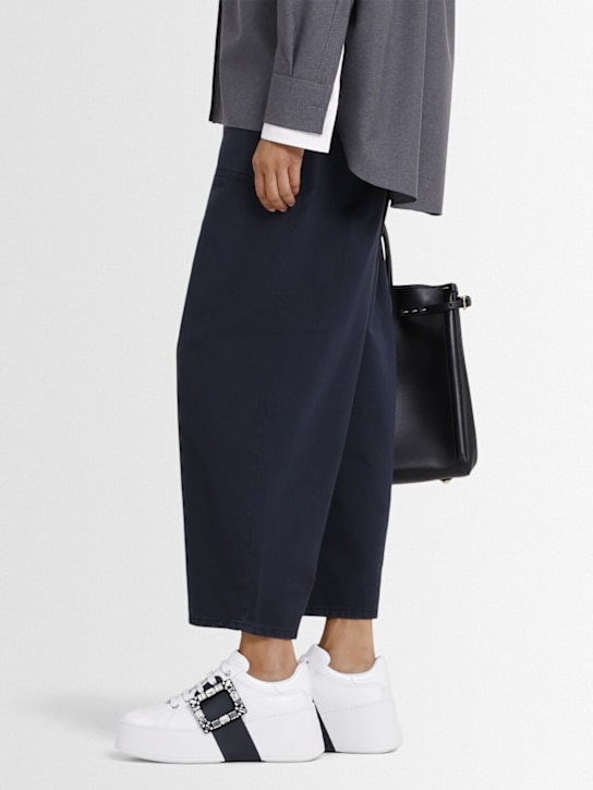 Roger Vivier: Viv Skate High Strass leather sneakers - women_1 | Luisa Via Roma