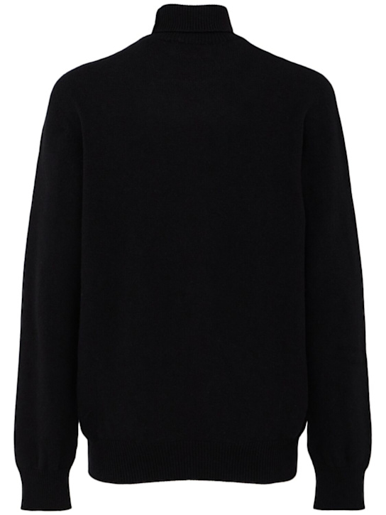 Laneus: Knitted turtleneck sweater - Nero/Black - men_1 | Luisa Via Roma