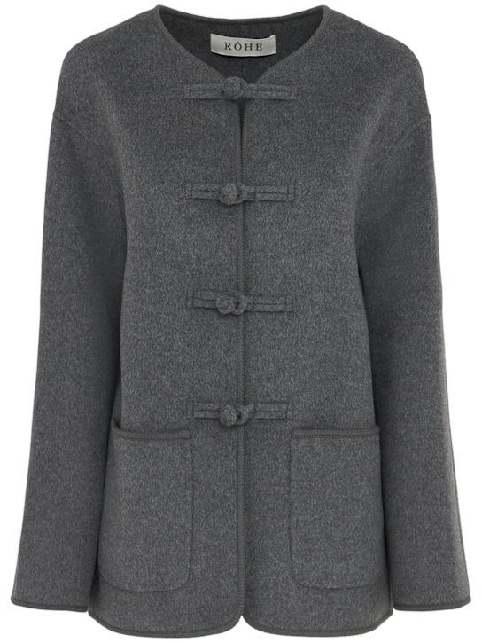 Róhe: Mandarin wool & cashmere short coat - women_0 | Luisa Via Roma