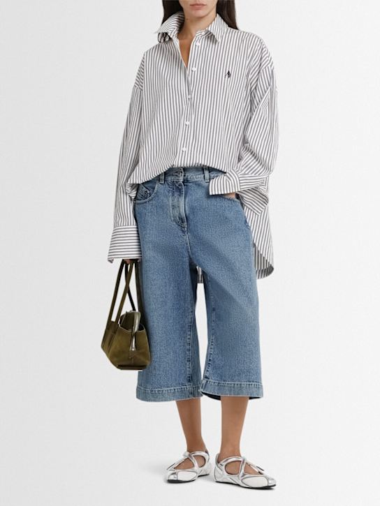 The Attico: Washed denim shorts - Blue - women_1 | Luisa Via Roma