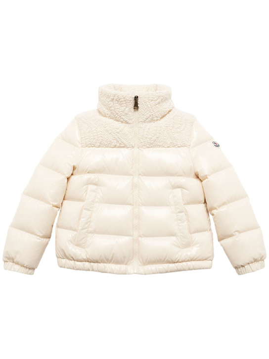 Moncler: Piumino Dima in nylon - Bianco - kids-girls_0 | Luisa Via Roma