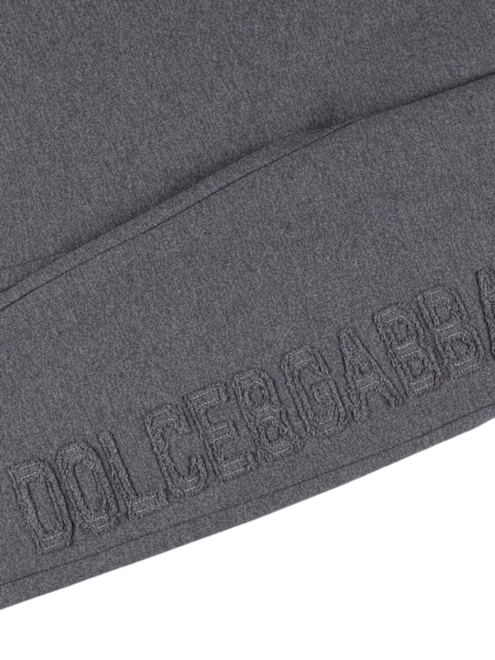 Dolce&Gabbana: Embroidered cotton sweatpants - Grey - kids-boys_1 | Luisa Via Roma