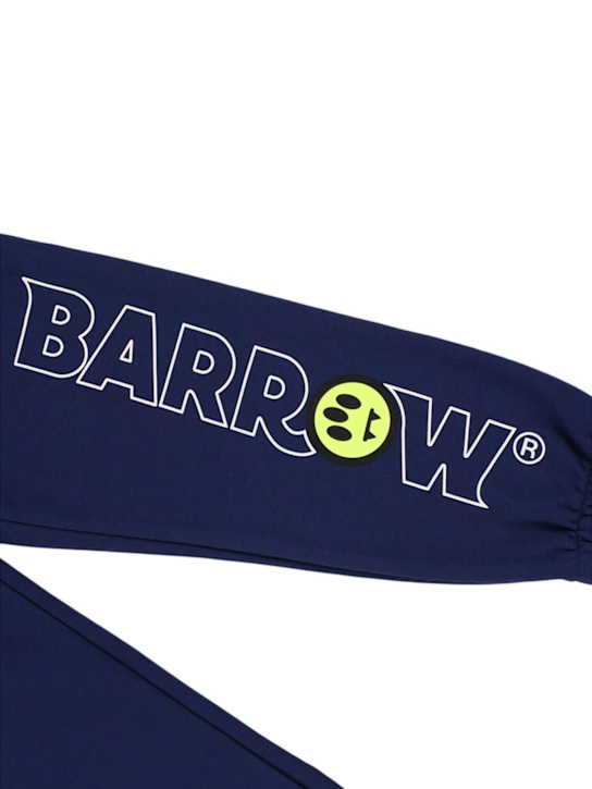 Barrow: Printed cotton sweatpants - Navy - kids-boys_1 | Luisa Via Roma