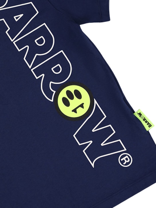Barrow: 印花棉质平纹针织T恤 - 海军蓝 - kids-boys_1 | Luisa Via Roma