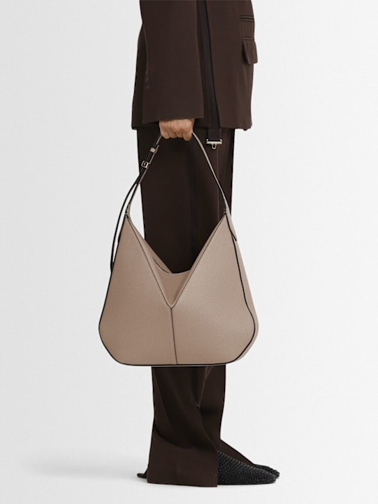 Valextra: Medium Vivi leather hobo bag - women_1 | Luisa Via Roma