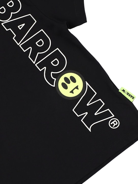 Barrow: Printed cotton jersey t-shirt - Black - kids-boys_1 | Luisa Via Roma