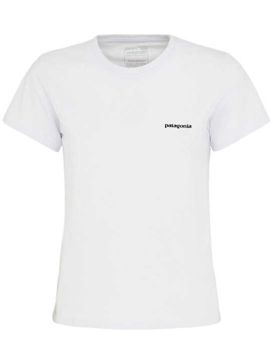 Patagonia: P-6 Logo cotton blend t-shirt - women_0 | Luisa Via Roma