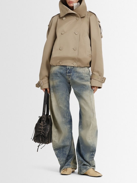 Acne Studios: 5-pocket mid rise organic cotton jeans - women_1 | Luisa Via Roma