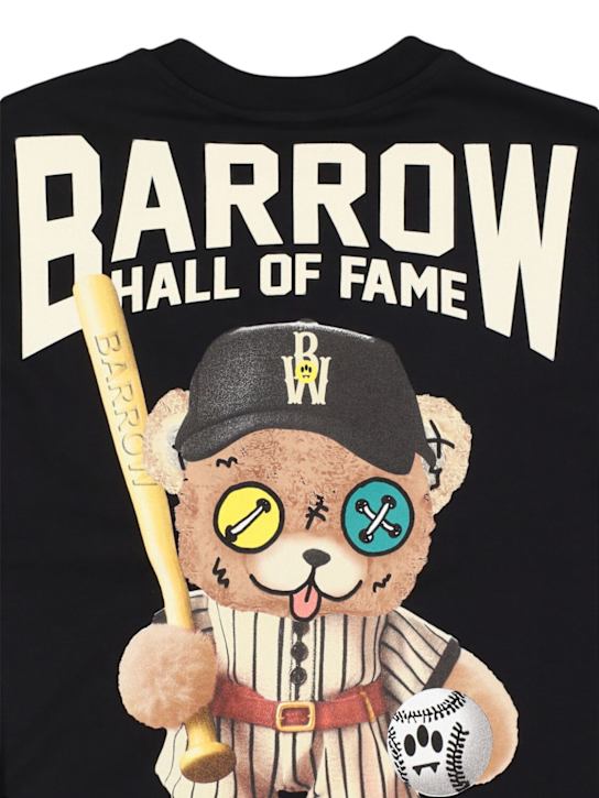 Barrow: Printed cotton jersey t-shirt - Black - kids-boys_1 | Luisa Via Roma