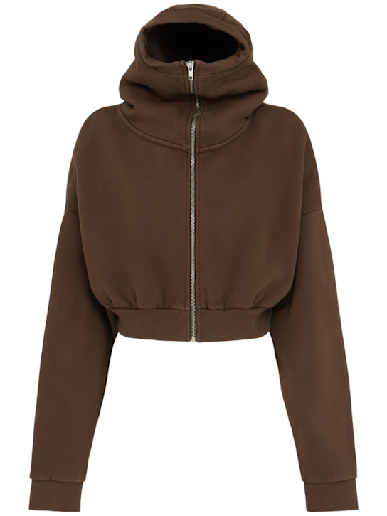 Entire Studios: Cropped full-zip hoodie - women_0 | Luisa Via Roma