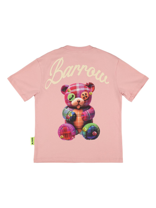 Barrow: Printed cotton jersey t-shirt - Pink - kids-boys_0 | Luisa Via Roma