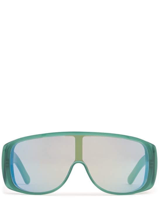MM6 Maison Margiela: MM6 Mask acetate sunglasses - Green - men_0 | Luisa Via Roma