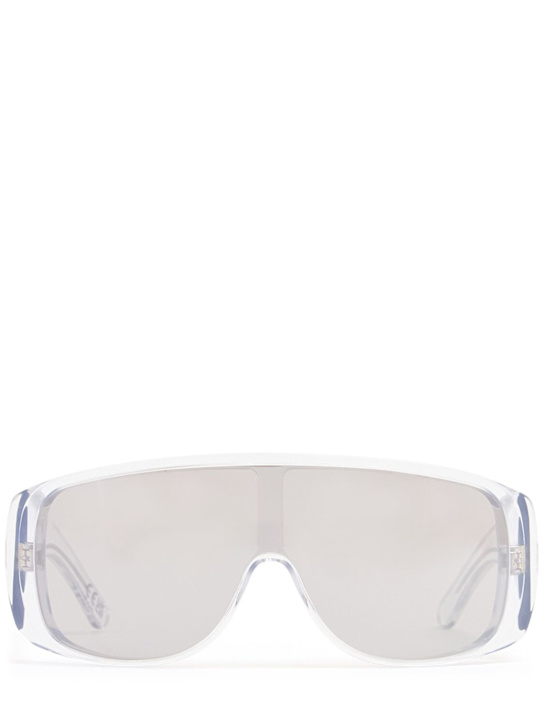 MM6 Maison Margiela: MM6 Mask acetate sunglasses - White - men_0 | Luisa Via Roma