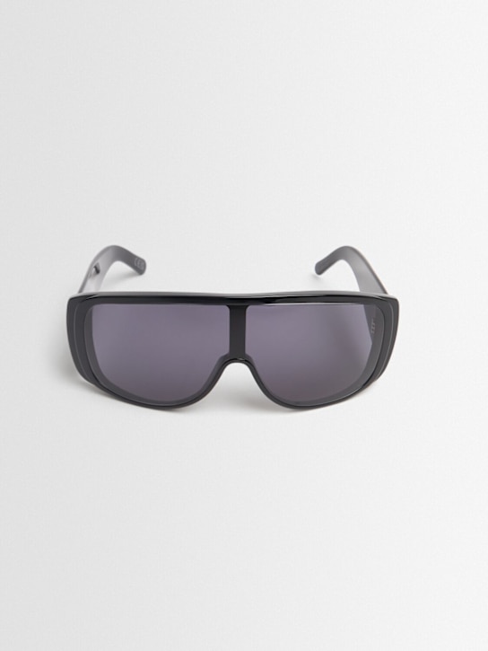 MM6 Maison Margiela: MM6 Mask acetate sunglasses - Black - men_1 | Luisa Via Roma
