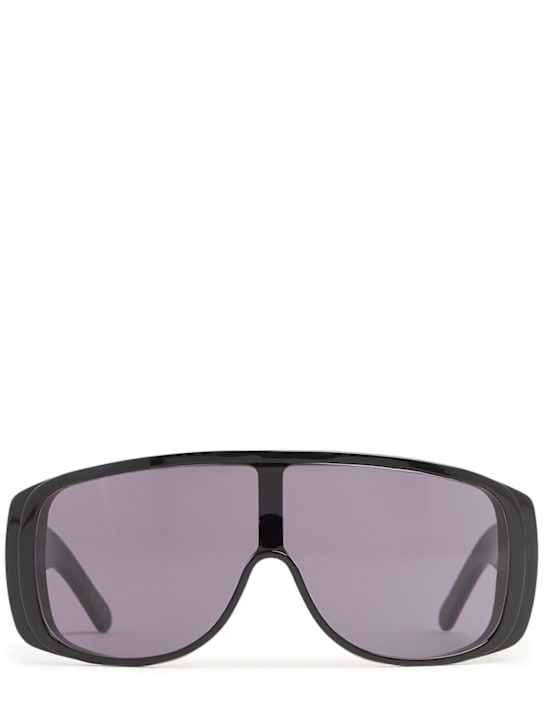 MM6 Maison Margiela: MM6 Mask acetate sunglasses - Black - men_0 | Luisa Via Roma