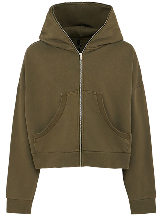 Entire Studios: Ethernal full-zip cotton hoodie - women_0 | Luisa Via Roma