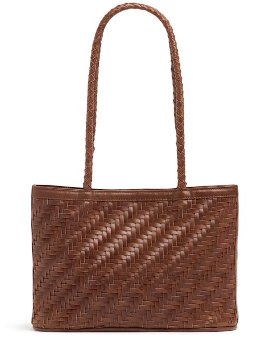 Bembien: Ella handwoven leather shoulder bag - Sienna - women_0 | Luisa Via Roma