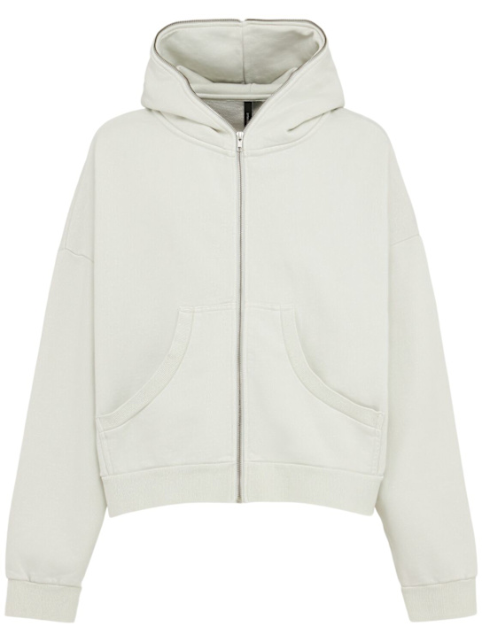 Entire Studios: Ethernal full-zip cotton hoodie - Rice - women_0 | Luisa Via Roma