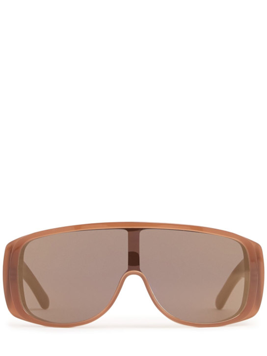 MM6 Maison Margiela: MM6 Mask acetate sunglasses - Brown - women_0 | Luisa Via Roma