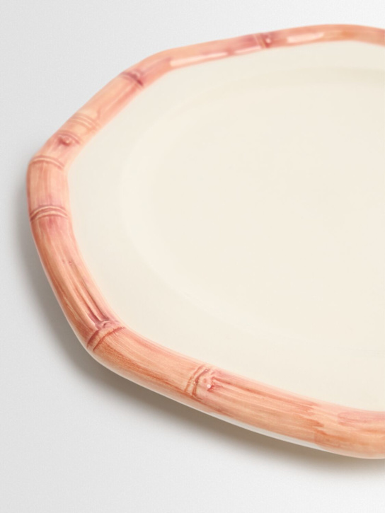Les Ottomans: Bamboo ceramic plate - White - ecraft_1 | Luisa Via Roma
