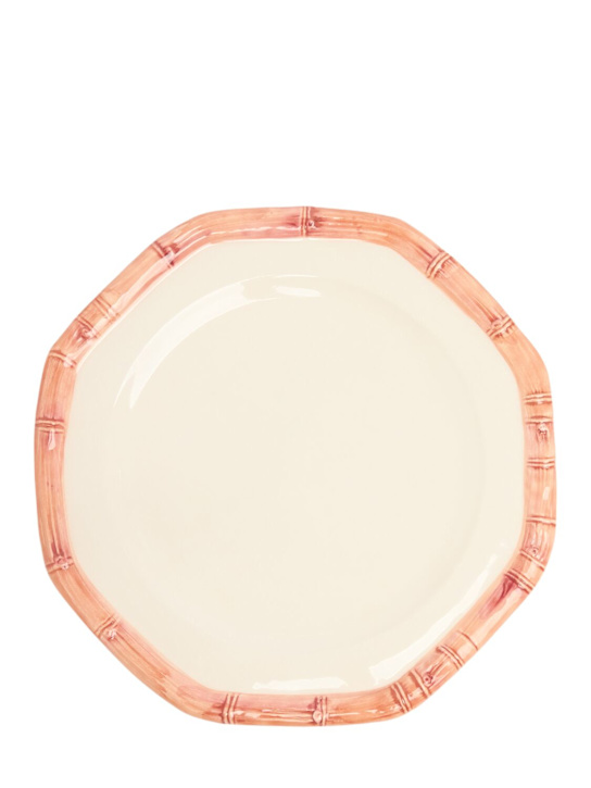 Les Ottomans: Bamboo ceramic plate - White - ecraft_0 | Luisa Via Roma
