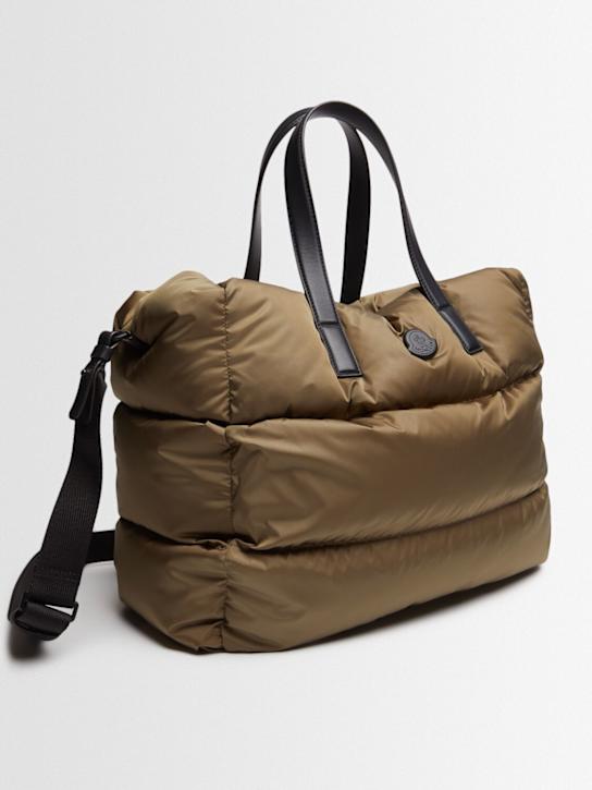 Moncler: Caradoc water repellent nylon tote bag - Yellow Olive - men_1 | Luisa Via Roma