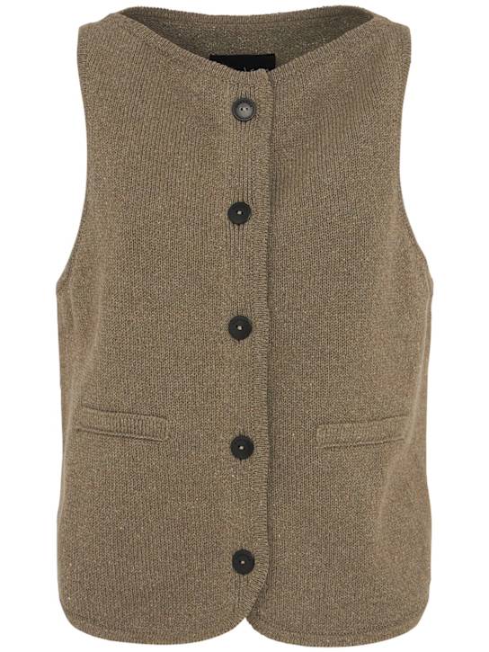 Cordera: Cotton knit vest - women_0 | Luisa Via Roma