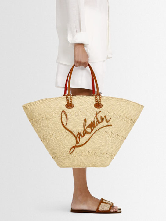 Christian Louboutin: Large Cabata raffia beach bag - women_1 | Luisa Via Roma