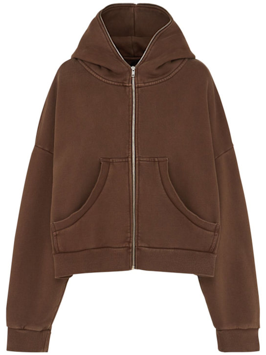 Entire Studios: Ethernal full-zip cotton hoodie - women_0 | Luisa Via Roma