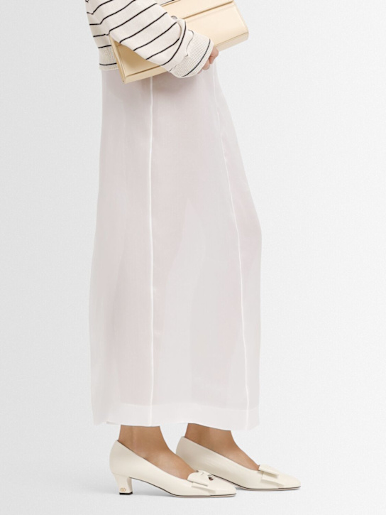 Valentino Garavani: Bowow レザーパンプス 45mm - アイボリー - women_1 | Luisa Via Roma