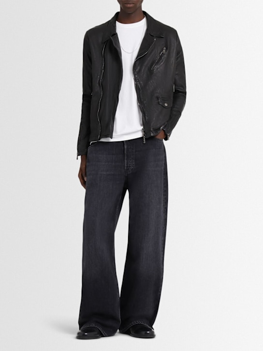 Giorgio Brato: Leather biker jacket - men_1 | Luisa Via Roma