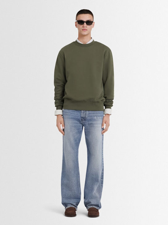 The Core: Crewneck cotton sweatshirt - Military Green - men_1 | Luisa Via Roma