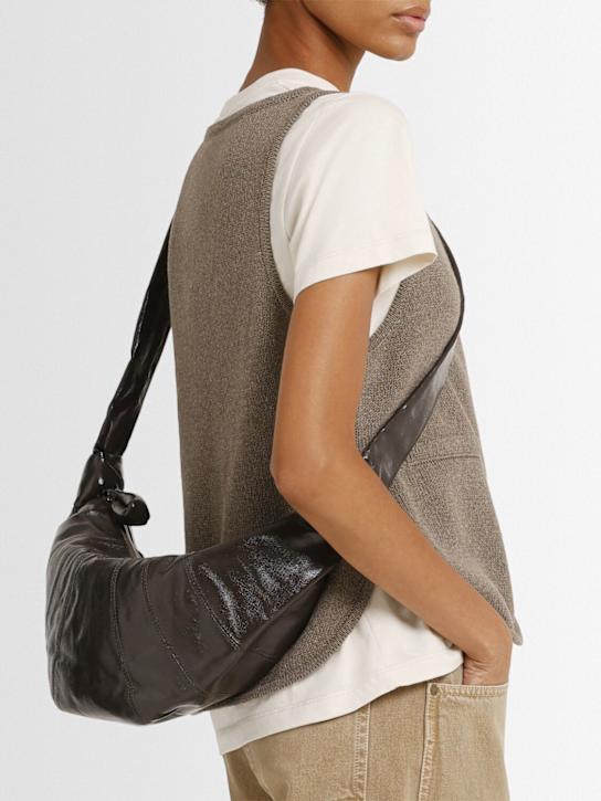 Lemaire: Medium Croissant coated cotton bag - women_1 | Luisa Via Roma